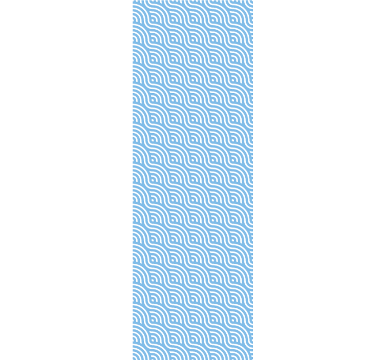 Rullegardin moderne små blå bølger - Tenstickers