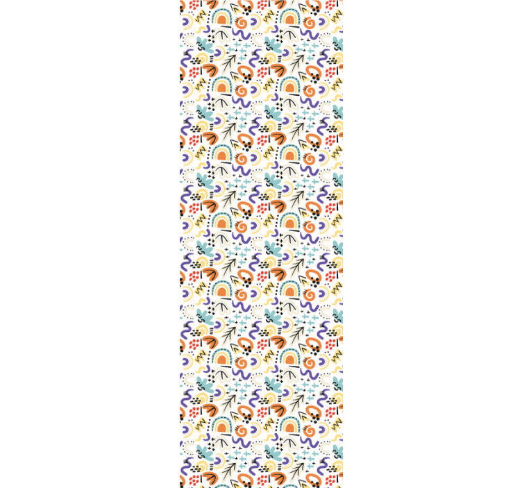 Rullegardin moderne organisk flatt abstrakt mønster - Tenstickers