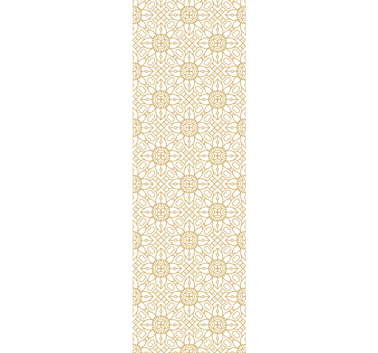 Rullegardin moderne hvitt blomstermønster - Tenstickers