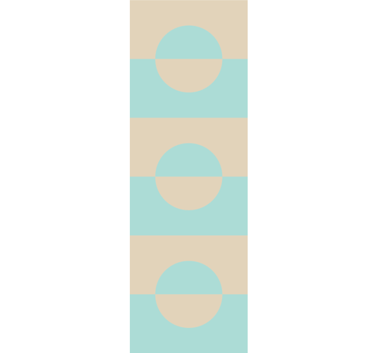 Rullegardin moderne lyseblå og beige prikker med firkanter - Tenstickers