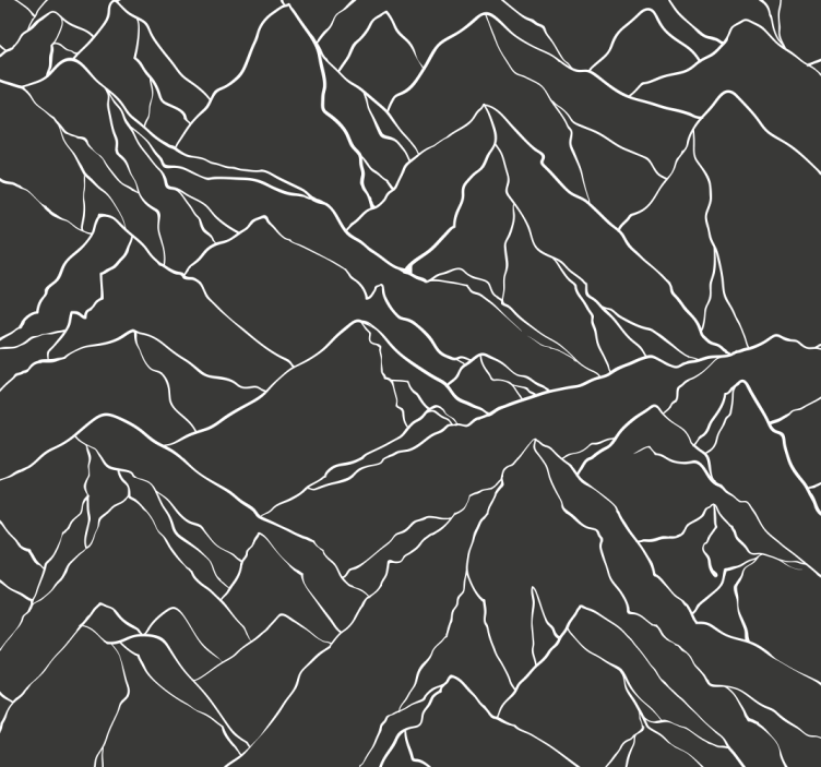 Rullegardin moderne fjellkontur design - Tenstickers