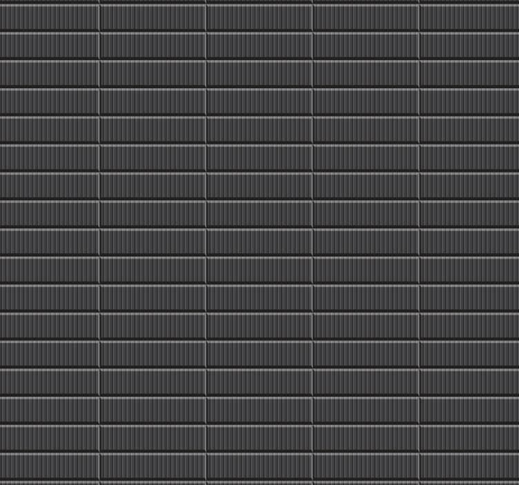 Rullegardin bad med 3d svarte fliser - Tenstickers