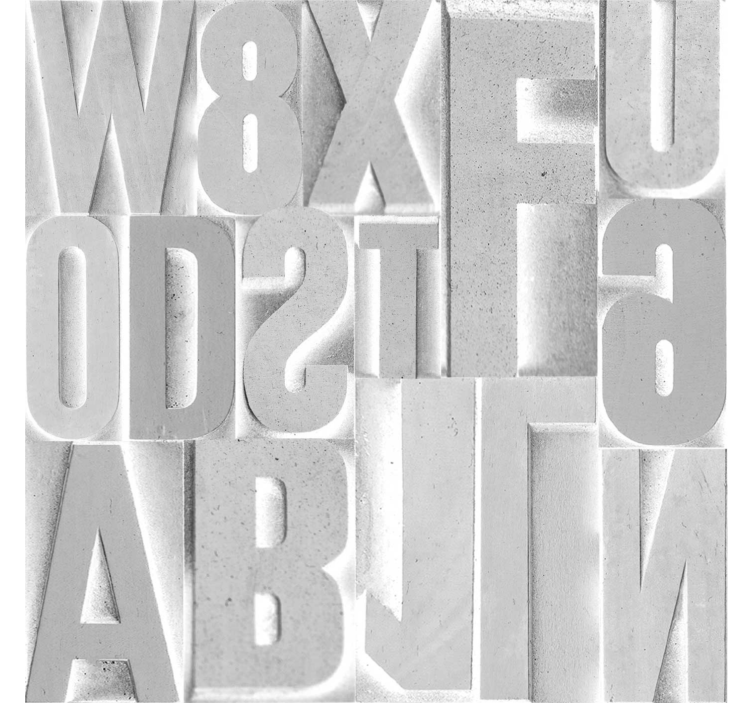 Rullegardin grå 3d grå bokstaver - Tenstickers