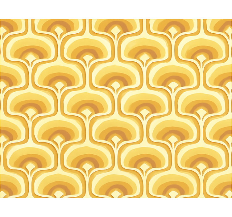 Rullegardin gul retro gult mønster - Tenstickers