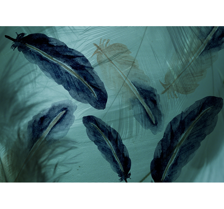 Rullegardin kjøkken akvarell fjær linje estetikk - Tenstickers