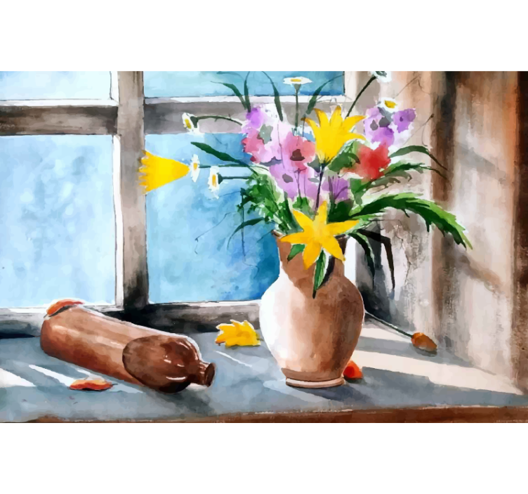 Rullegardin kjøkken vintage planter - Tenstickers