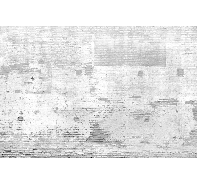 Hvit rullegardin gammel vegg - Tenstickers