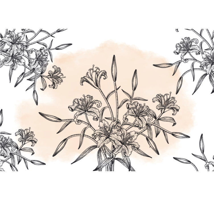 Hvit rullegardin panoramisk tapet lis - Tenstickers