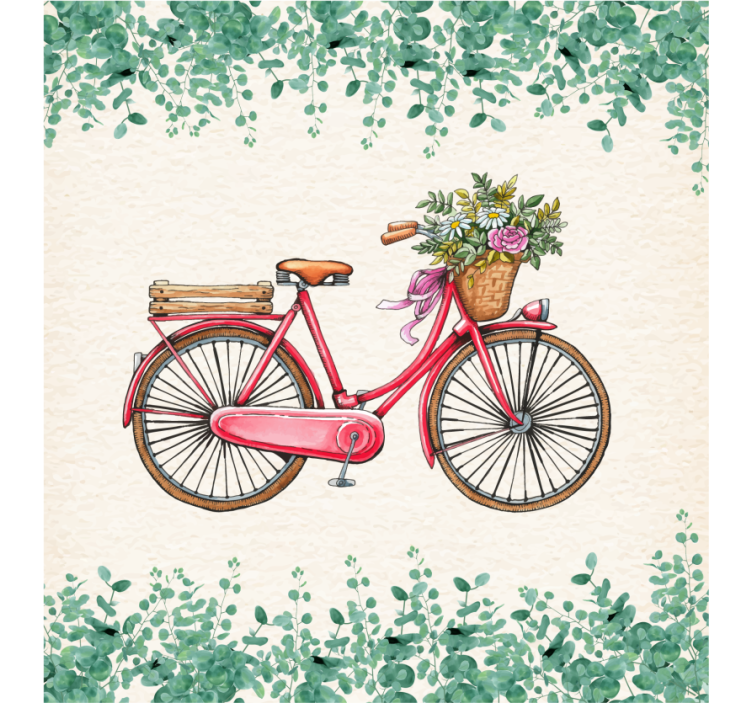 Rullegardin stue rustikk vintage sykkel - Tenstickers