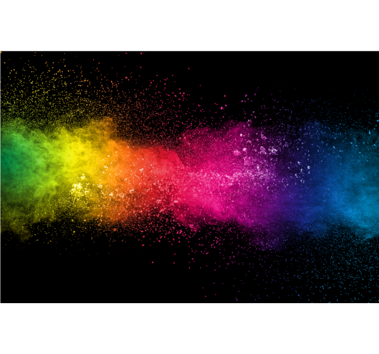 Rullegardin stue med fargerik sprut - Tenstickers