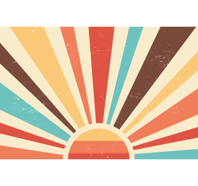 Rullegardin stue abstrakt vintage solnedgang - Tenstickers