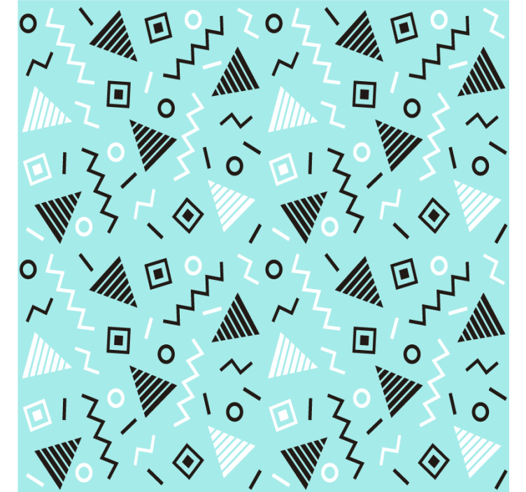 Rullegardin stue 80-talls memphis stil mønster - Tenstickers