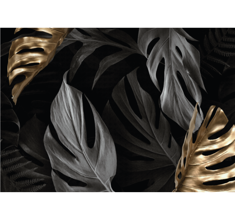 Rullegardin stue elegante tropiske blader - Tenstickers