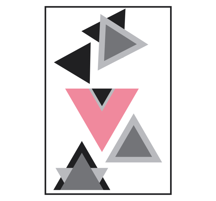 Rullegardin stue trekantet abstrakt kunst - Tenstickers