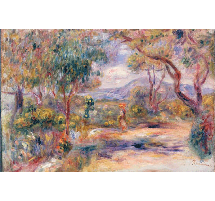 Rullegardin stue landskap av en landsby i frankrike - Tenstickers