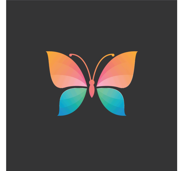 Rullegardin stue fargerik sommerfugl - Tenstickers