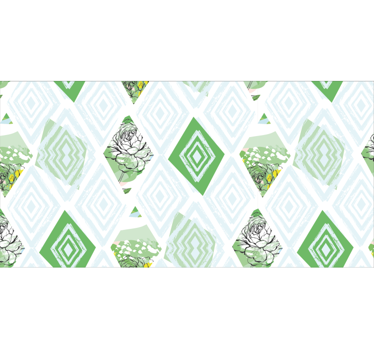 Rullegardin stue abstrakte geometriske vårblomster - Tenstickers