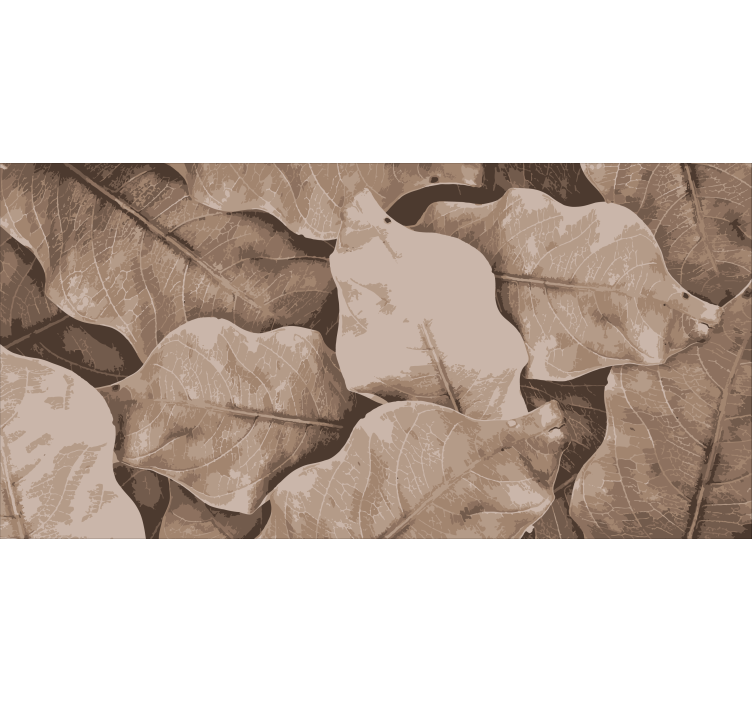 Rullegardin stue beige tørkede blader - Tenstickers