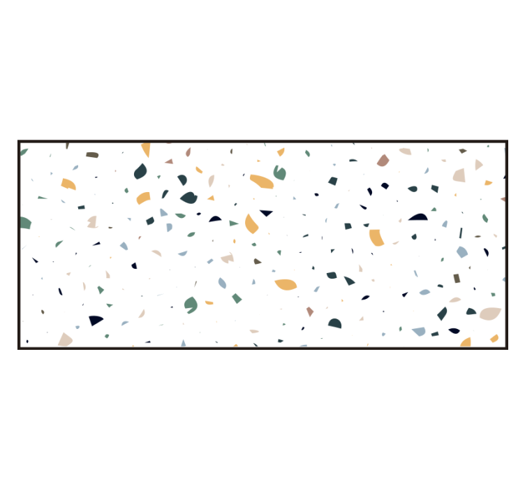 Hvit rullegardin terrazzo - Tenstickers