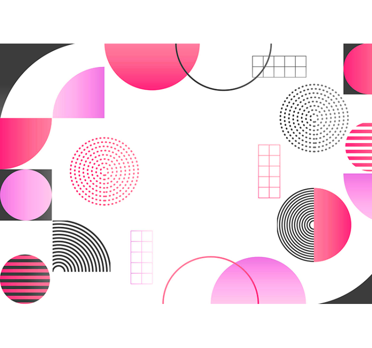 Rullegardin stue fargerike sirkler veggdekor - Tenstickers