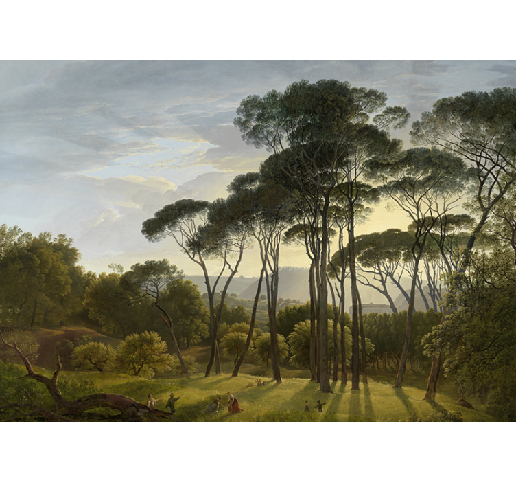 Rullegardin stue italiensk skoglandskap - Tenstickers