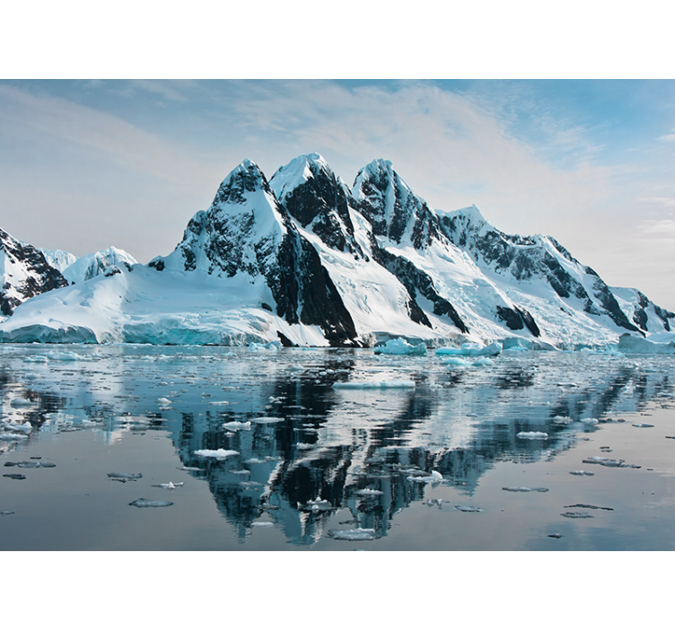 Rullegardin stue 3d skjult isfjell - Tenstickers