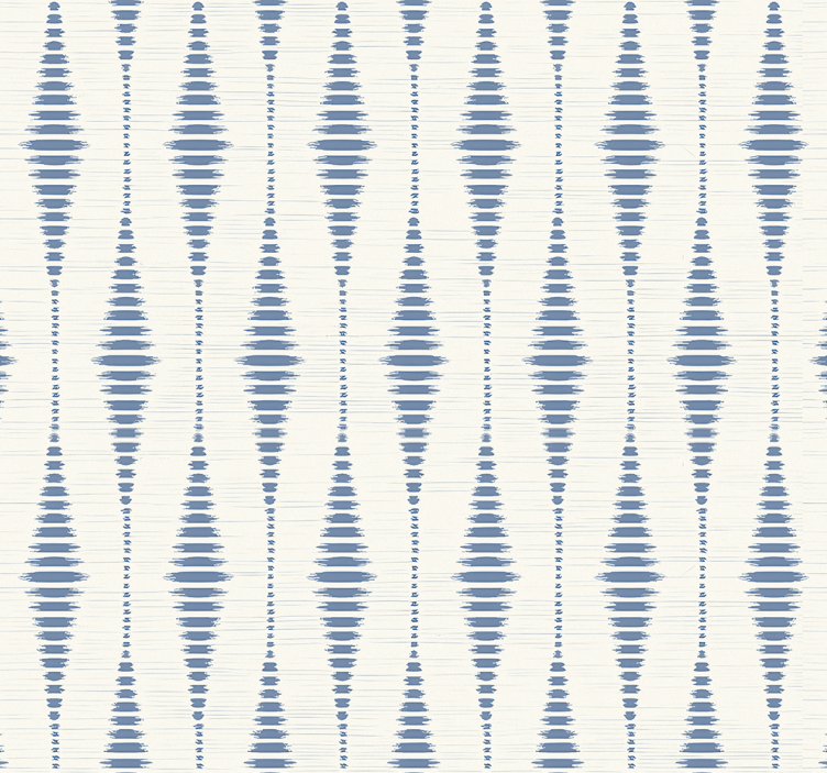 Rullegardin blå rabaul ikat blå og beige - Tenstickers