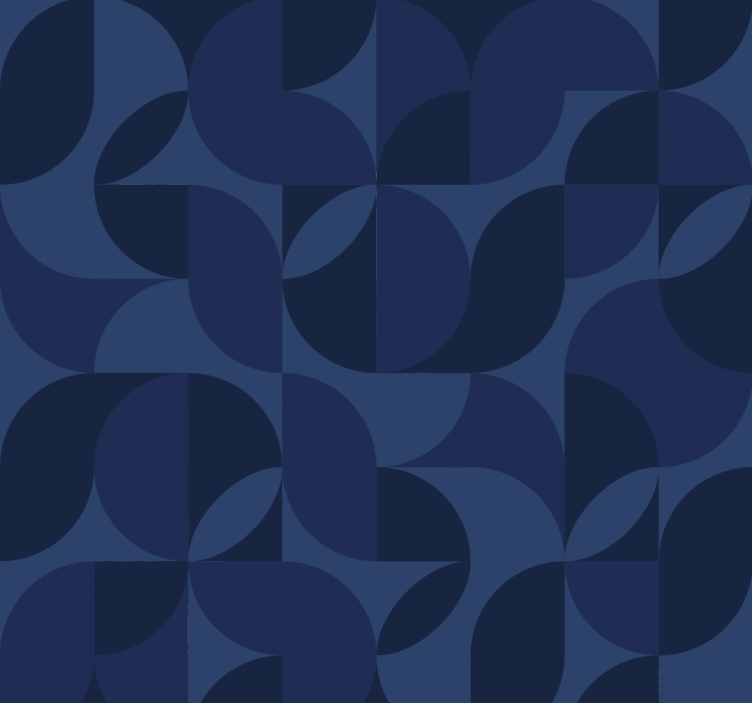 Rullegardin blå retro geometrisk - Tenstickers