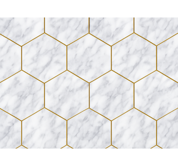 Rullegardin moderne hexagonale marmorfliser - Tenstickers