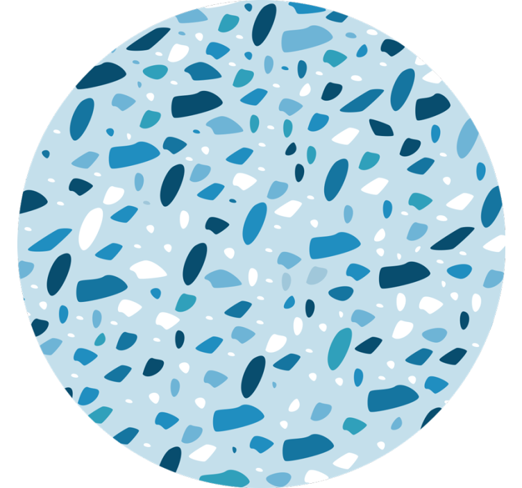 Rullegardin blå med terrazzo tekstur - Tenstickers