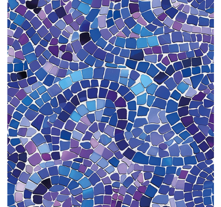 Rullegardin blå mosaikkmønster - Tenstickers
