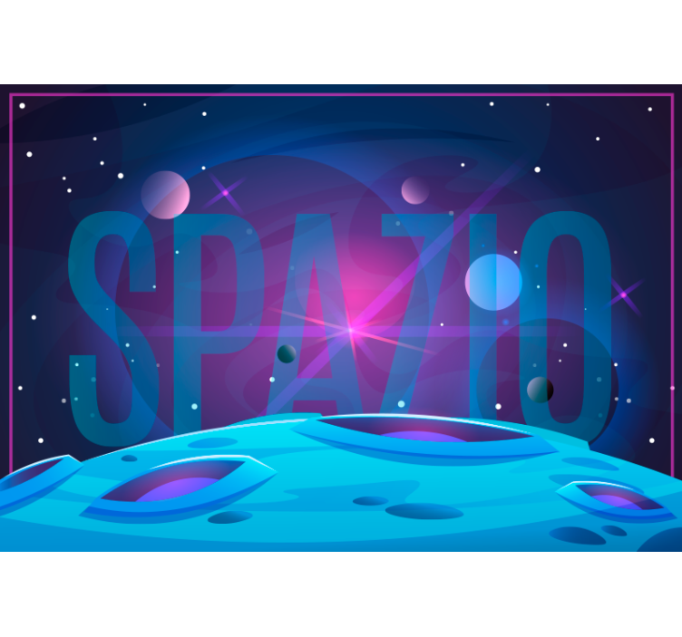 Rullegardin blå univers og rom - Tenstickers