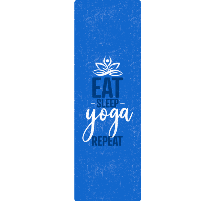 Rullegardin blå spis sov yoga gjenta - Tenstickers
