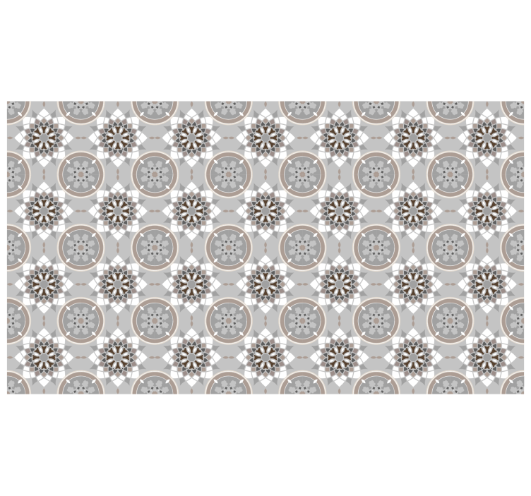 Rullegardin grå blomsterfliser - Tenstickers