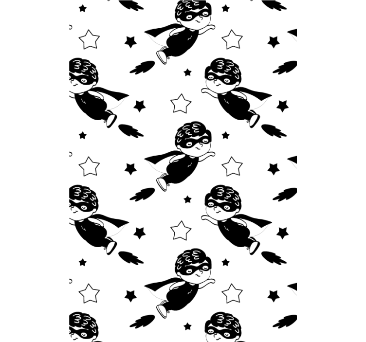 Superhelt flymønster rullegardin baby - Tenstickers