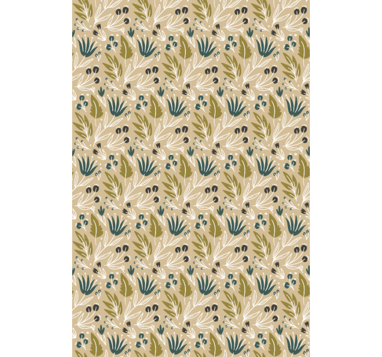 Blomster klassisk rullegardin - Tenstickers