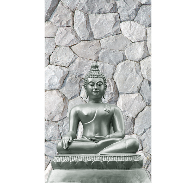 Steineffekt buddha zen rullegardin - Tenstickers