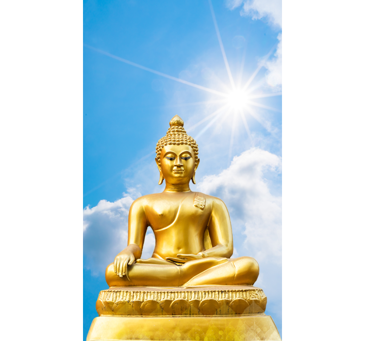 Solrik buddha zen blue Rullegardin - Tenstickers