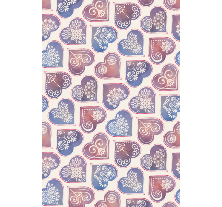 Lette hjerter romantisk rullegardin - Tenstickers