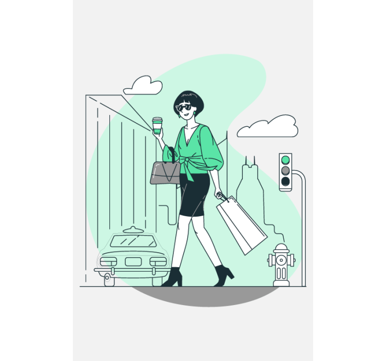 Stilig byliv rullegardin sitat - Tenstickers