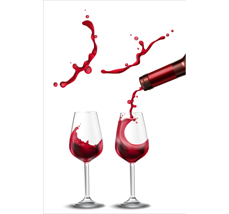 Glass vin morsom spisestue rullegardin - Tenstickers