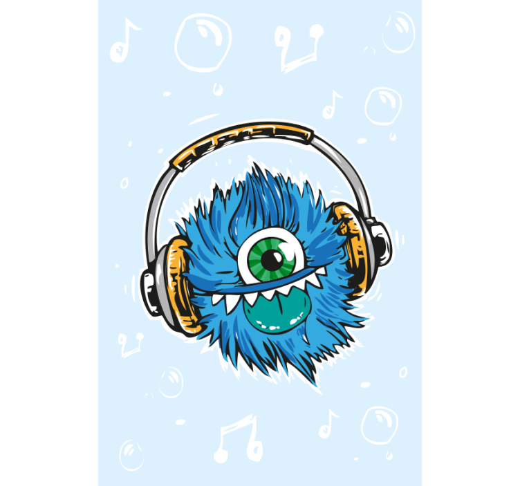 Musikalsk monster geek rullegardin - Tenstickers