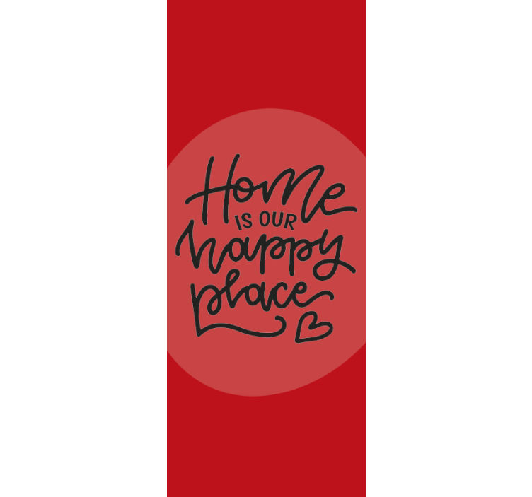 Søt svart tekst stue rullegardin - Tenstickers