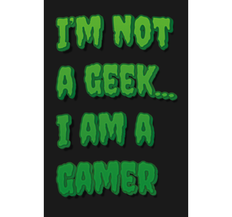 Jeg er en gamer monster stil nerd rullegardin - Tenstickers