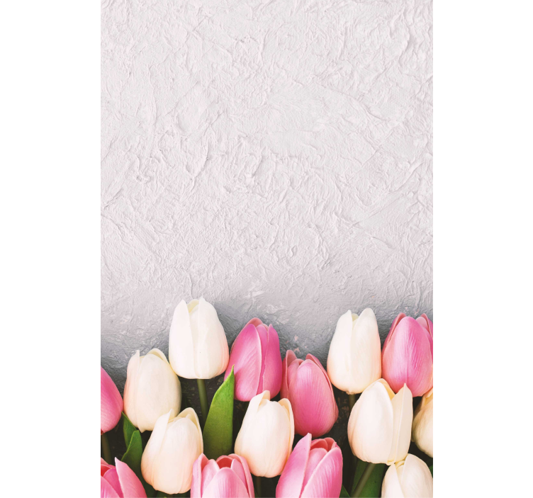 Tulipanblomstarrangement rullegardin blomster - Tenstickers