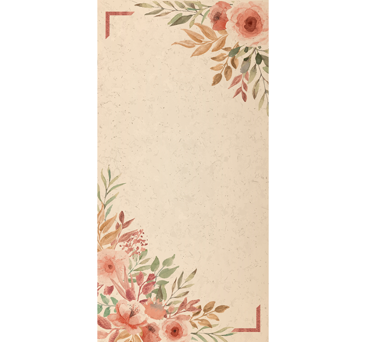 Bakgrunn beige pioner blomsterRullegardin - Tenstickers