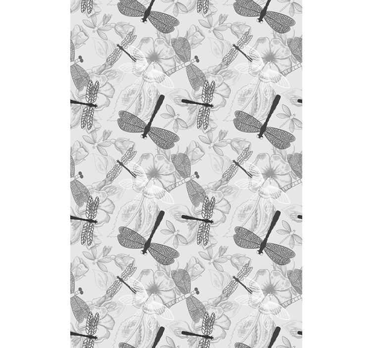 Rullegardin blomster med sommerfugler og blomster - Tenstickers