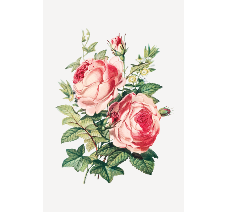 Unik rose elegant design blomsterRullegardin - Tenstickers