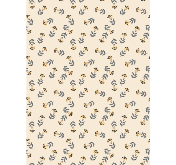 Beige minimalistisk mønster rullegardin blomster - Tenstickers
