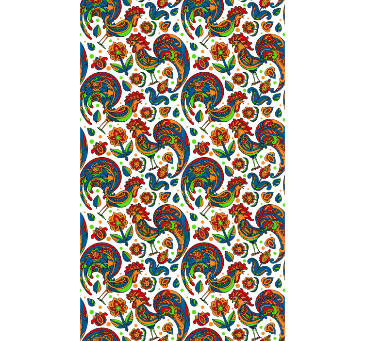 Fargerike haner rullegardin dyr - Tenstickers